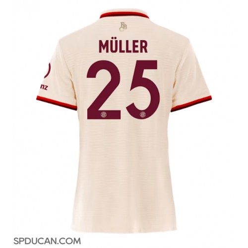 Zenski Nogometni Dres Bayern Munich Thomas Muller #25 Rezervni 2024-25 Kratak Rukav